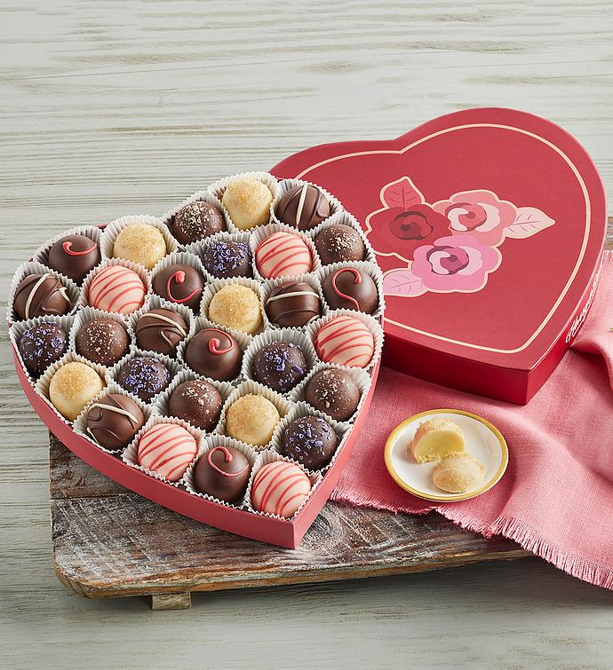Chocolate Truffles in Heart Box